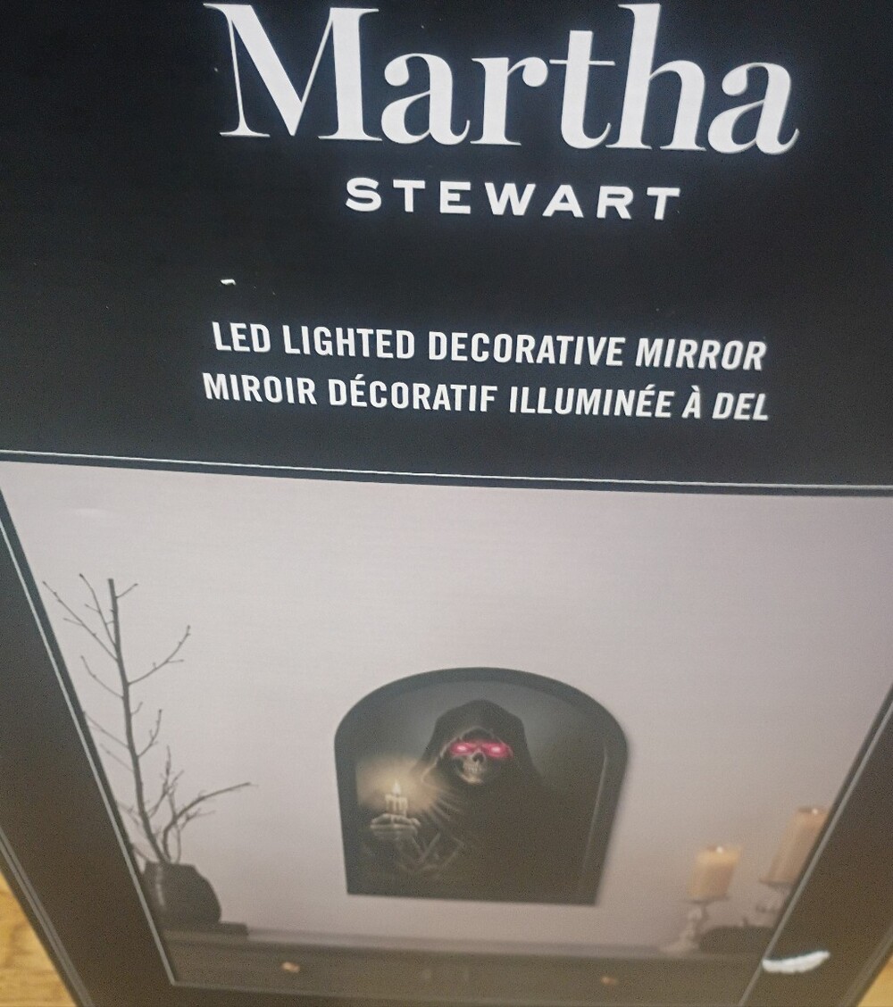 Martha Stewart Grim Reaper  LED Mirror Viral TikTok New Halloween